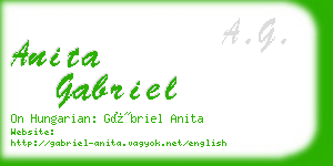 anita gabriel business card